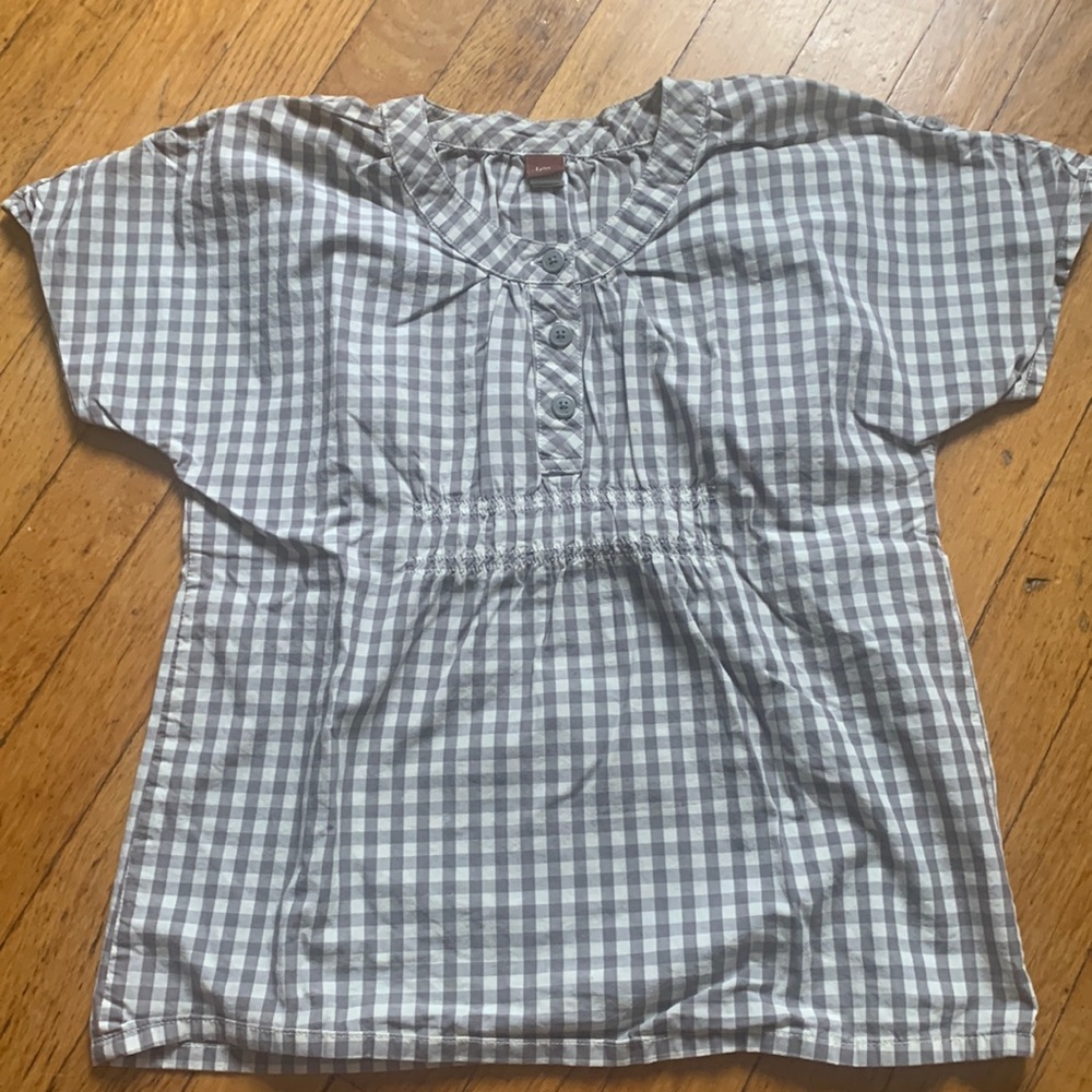 TEA short sleeves shirt/blouse checkers
